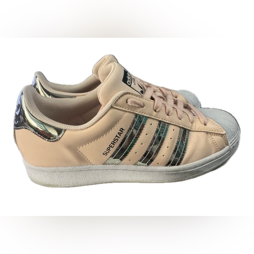Adidas Superstar Women's Sneakers - Lt. Pink and Gold